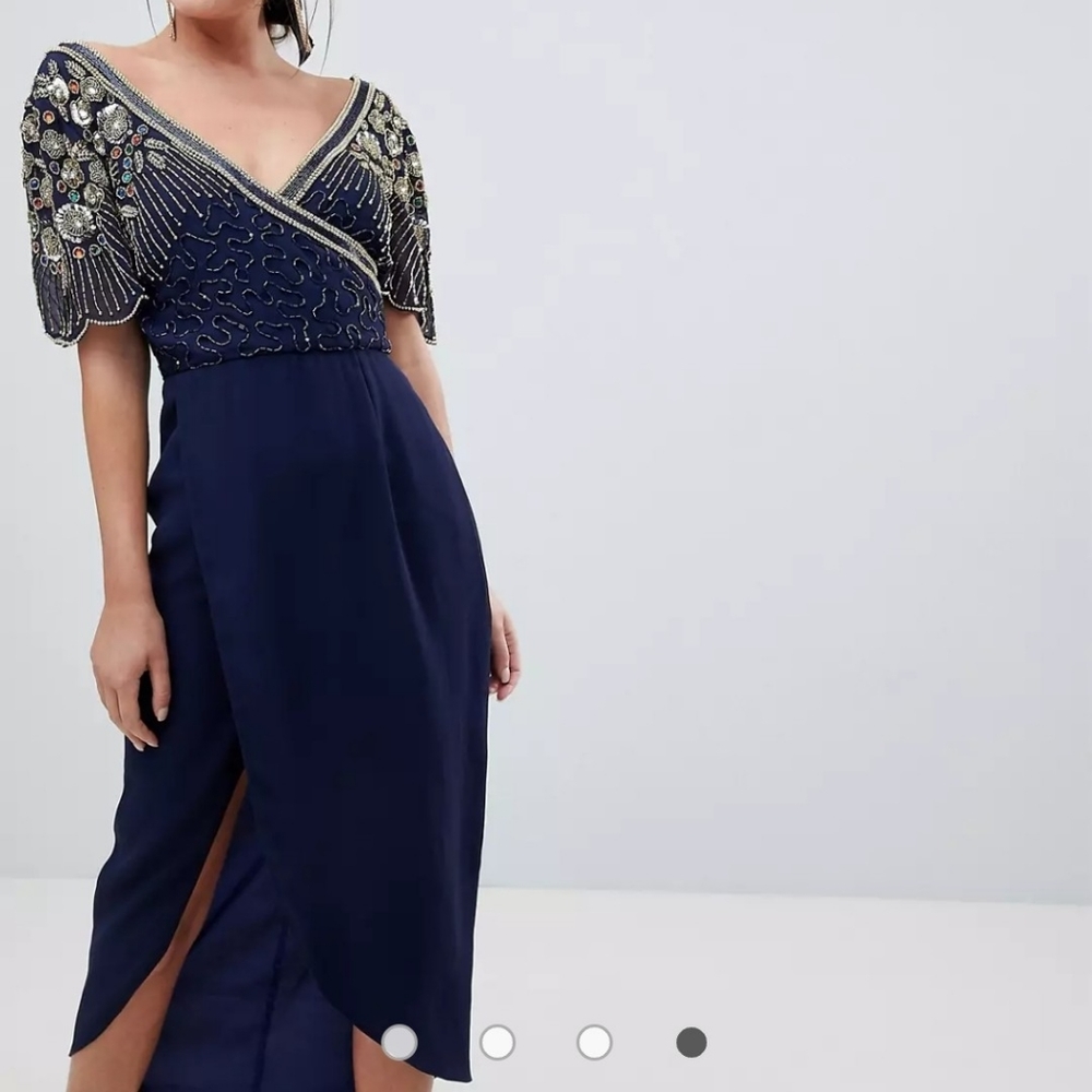 NWT Virgos Lounge navy blue dress